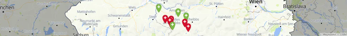 Map view for Pharmacies emergency services nearby Hollenstein an der Ybbs (Amstetten, Niederösterreich)